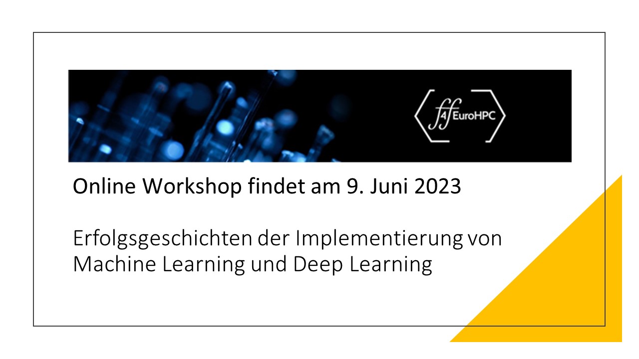 Workshop zum Thema: Erfolgsgeschichten der Implementierung von Machine Learning und Deep Learning