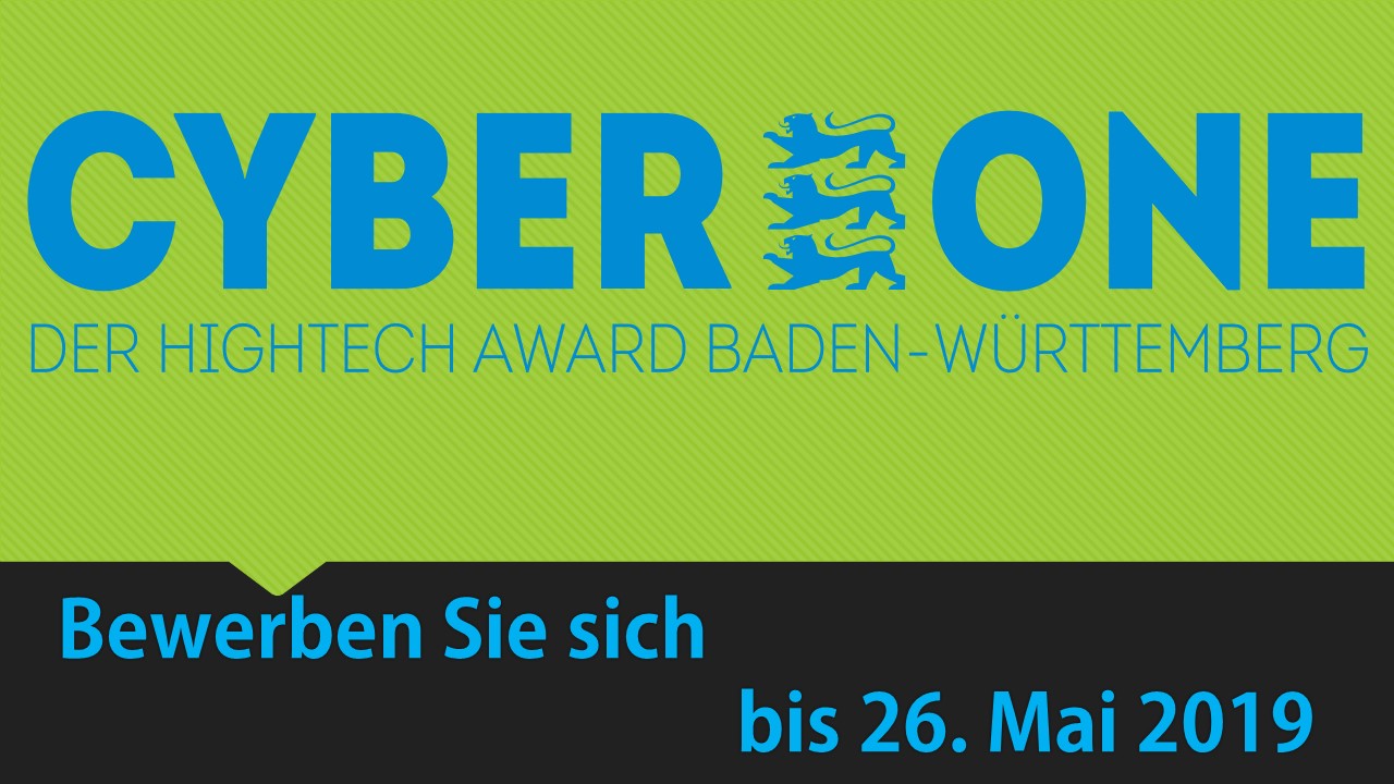 CyberOne Hightech Award Baden-Württemberg 2019